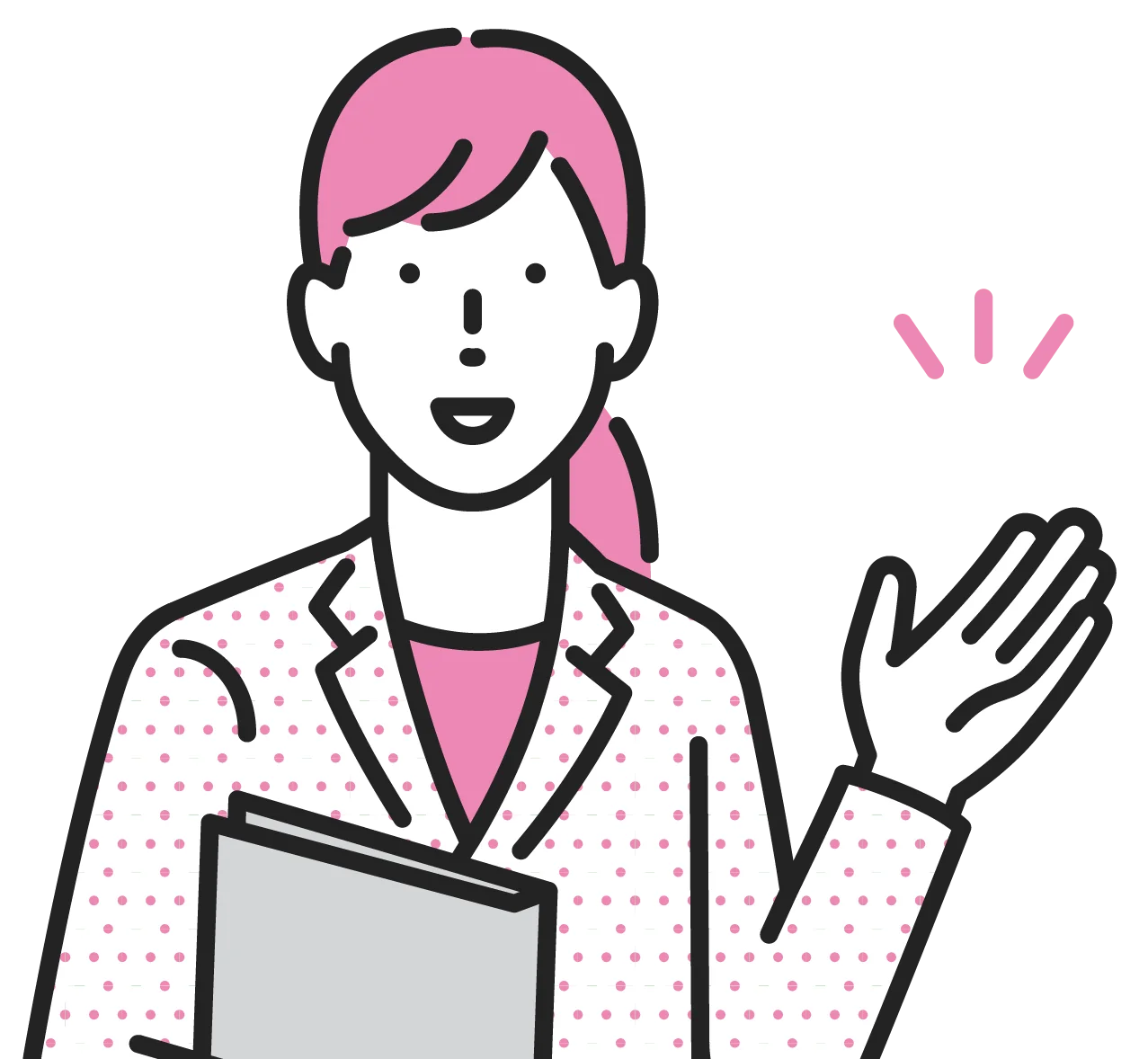 インフォメーションの女性